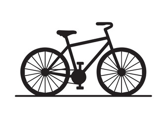 Bicycle City Icon, Editable Solid Vector Illustration