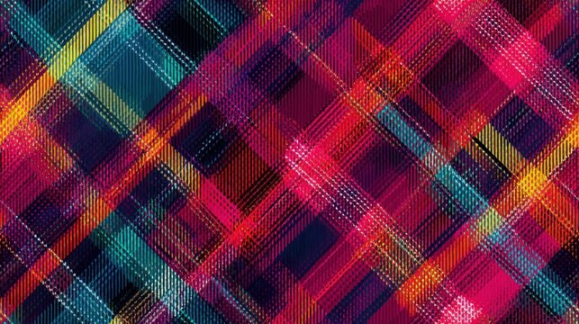 Colorful abstract digital art with diagonal intersecting lines