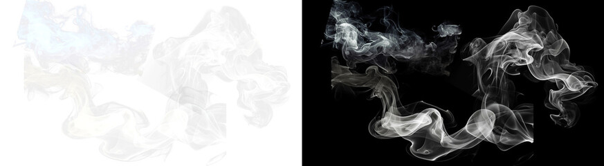 Obraz premium PNG image of White Smoke and Steam Effect on Black and White Backgrounds PNG