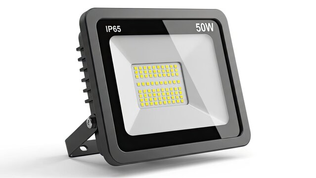 Modern 50W LED Floodlight Illuminating Brightly for Outdoor Security Use