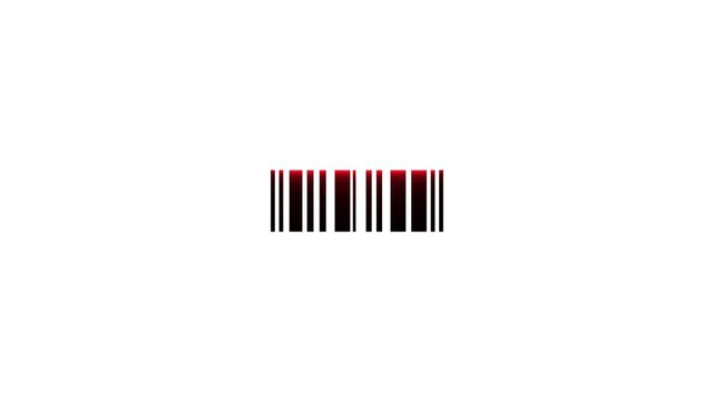 Bar code scanning animation,Bar code animation with laser beam. Laser beam barcode scanning motion graphics.Scanner icon neon animation.