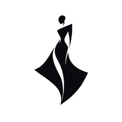 Abstract Elegant Fashion Woman Silhouette
Description: Abstract black and white elegant fashion woman silhouette with flowing dress, minimalist style ideal for luxury, fashion, beauty and branding pro