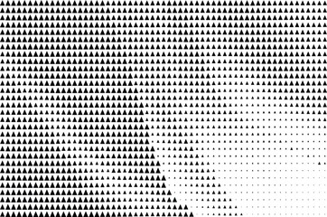 Minimalist black triangle pattern fading into transparency creating a sleek geometric vector motif