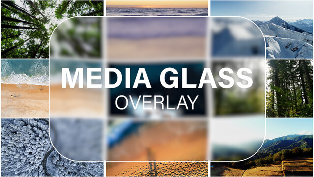 Media Glass Slideshow Overlay