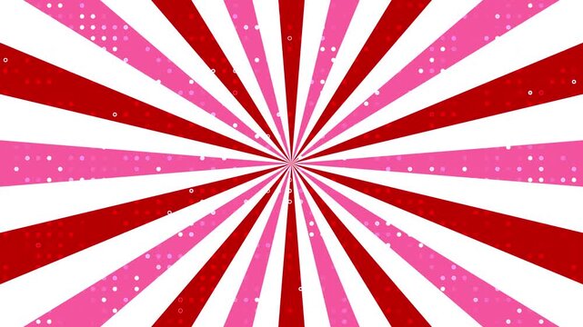 Sunburst old red pink geometric sunburst pattern background 4K video