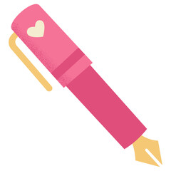 vector illustration of a pen with love