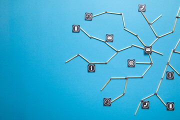 Contact symbols. Social Media. Internet