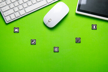 Contact symbols. Social Media. Internet