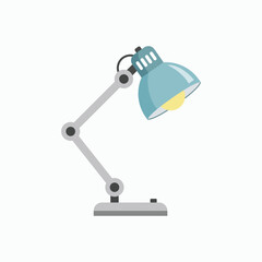Table lamp flat vector illustration isolated on clean white background