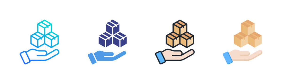 Product Management icon set multiple style collection
