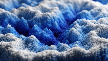 Dynamic Blue and White Abstract Texture Background Wavy Peaks and Valleys of a Frozen Digital Landscape
