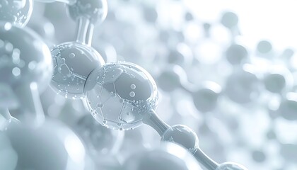 Molecular Symphony: Captivating macro shot of interconnected molecules, revealing intricate details and patterns.