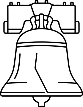 Liberty bell icon for national freedom day