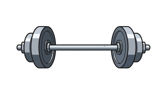 Barbell Weights Vector Illustration Isolated on White Background for Fitness and Gym Workout Concept