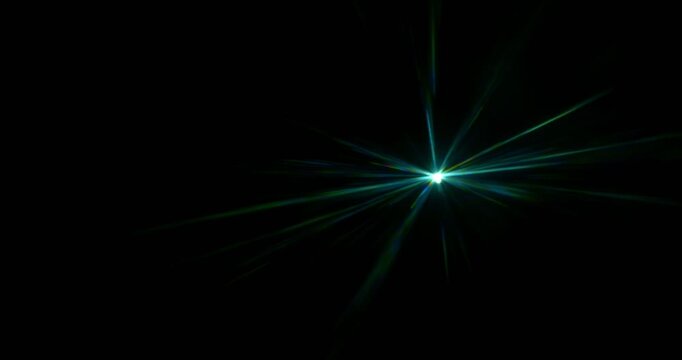 Slow motion cinematic lens flare and light leak effect isolated on black background. Perfect overlay for VFX, transitions, title reveals, film burn style and glow highlights.