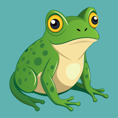 Fototapeta premium green frog cartoon