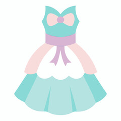 Pastel colored dress with bow