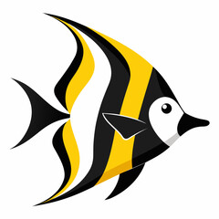Bright yellow and black striped fish