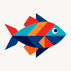 Colorful origami fish