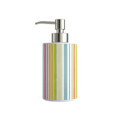 Obraz premium Colorful striped soap dispenser enhances bathroom decor png 