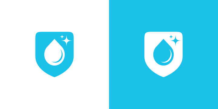 Modern and professional hygienic water guarantee logo design