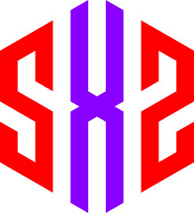 Obraz premium SXZ letter logo design in modern geometric style