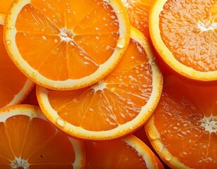 close up of juicy orange slices