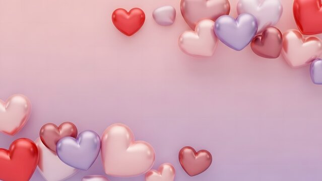 Sweethearts and love background with pink and purple gradient for romantic occasions