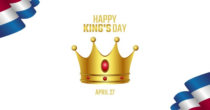 happy king's day motion video, ideal for happy king's day celebration