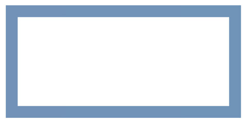 wide flat blue passe-partout for picture frame with cut out canvas isolated on white background