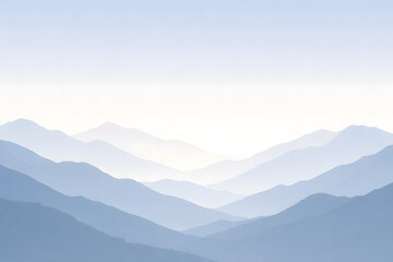 Fototapeta premium A minimalist abstract mountain composition with smooth gradient sky, designed for modern branding and presentation use