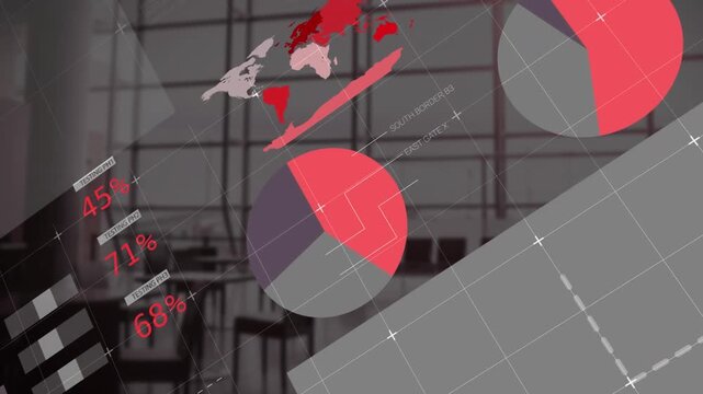 Animation of data processing over airport