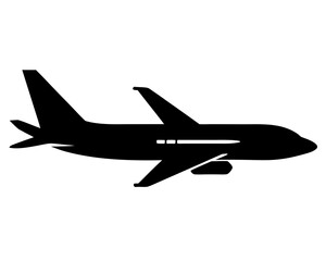 airplane  Black silhouette vector,plane icon,symbol