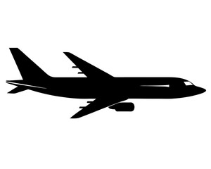 airplane  Black silhouette vector,plane icon,symbol