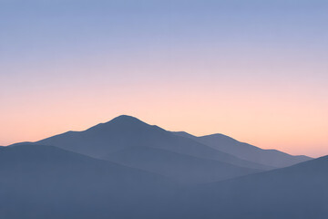 A clean mountain silhouette against a smooth gradient evening sky, designed for posters, quotes, and branding visuals