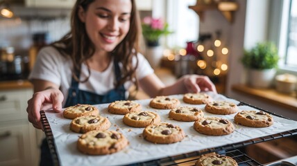 She experimented with a new cookie recipe today