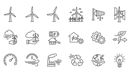 Fototapeta premium Eco friendly icons and symbols.