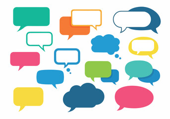 Obraz premium Colorful Speech Bubbles Collection for Design and Communication