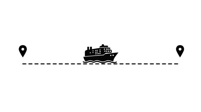 Boat Motion Path Location Icon