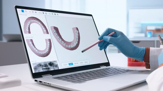 Innovative African American Female Dentist Utilizing Computer Technology