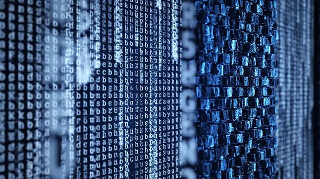Abstract binary code stream data background for technology use