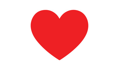 Fototapeta premium Solid red heart icon representing love and affection