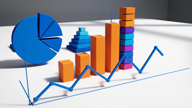 Abstract chart illustration depicting data and statistical analysis