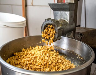 Food processing factory production line machinery.