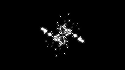 Sparkling light trail with blinking stars and smooth loop animation on a black screen, glowing glitter particles designed for seamless cinematic transitions, 4K - Powered by Adobe