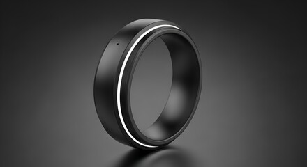 Luxury Black Wearable Smart Ring Concept