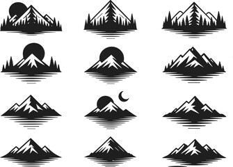 High-quality hiking vector illustration perfect for outdoor adventure, camping, travel branding, t-shirt design and digital projects.