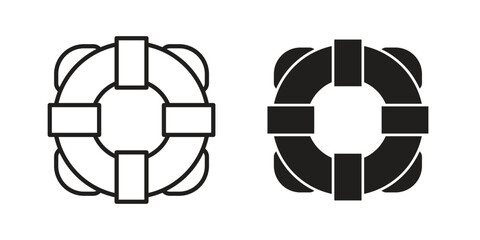 Life buoy icon elements. A modern flat and line icons set © Creatives
