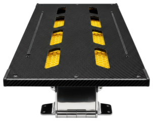 Swimming pool starting block isolated on a transparent background