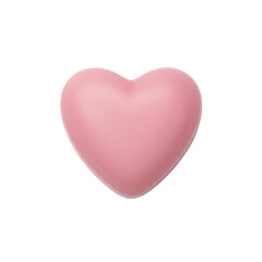 Obraz premium Smooth Pink Heart Shape 3D Object